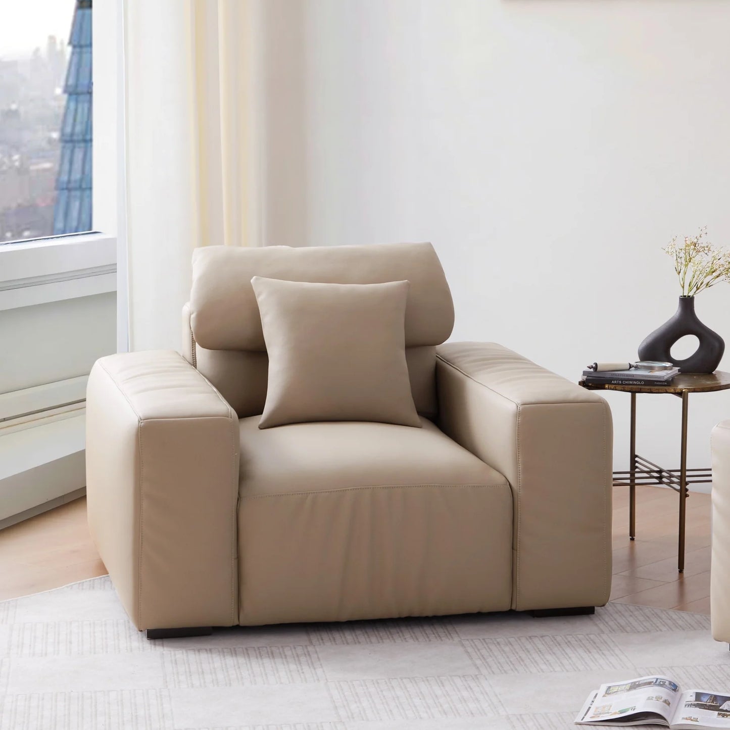 Chestnut Brown Leather Armchair