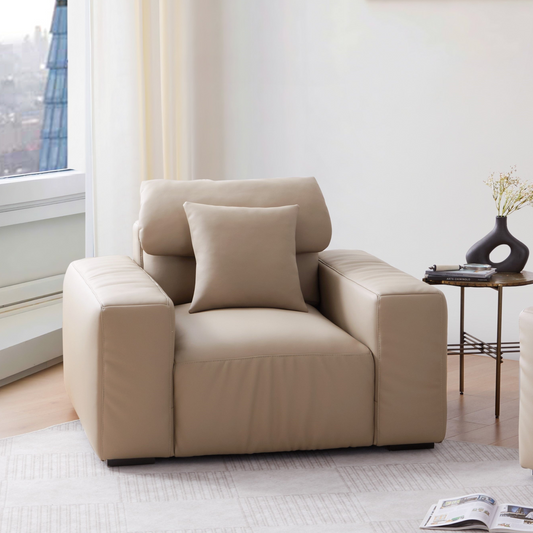 Chestnut Khaki Armchair-Khaki