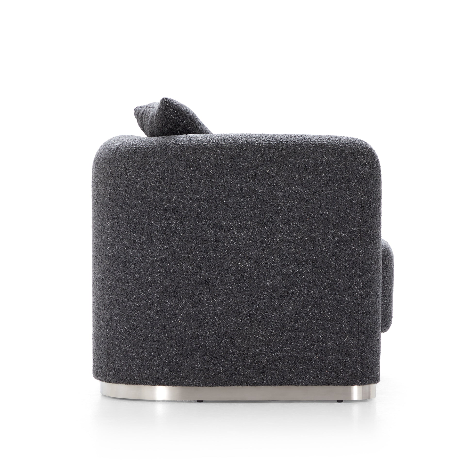 Obsidian Dark Gray Polyester Fabric Accent Chair-Dark Gray