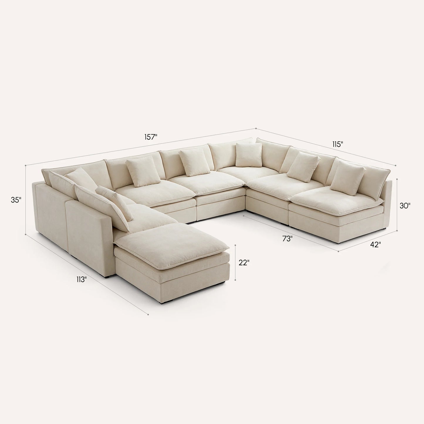 Burger Modular U-Sectional