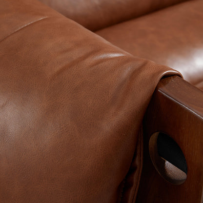 Retro Modern Leather Lounge Chair-Brown