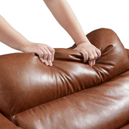 Retro Modern Leather Lounge Chair-Brown