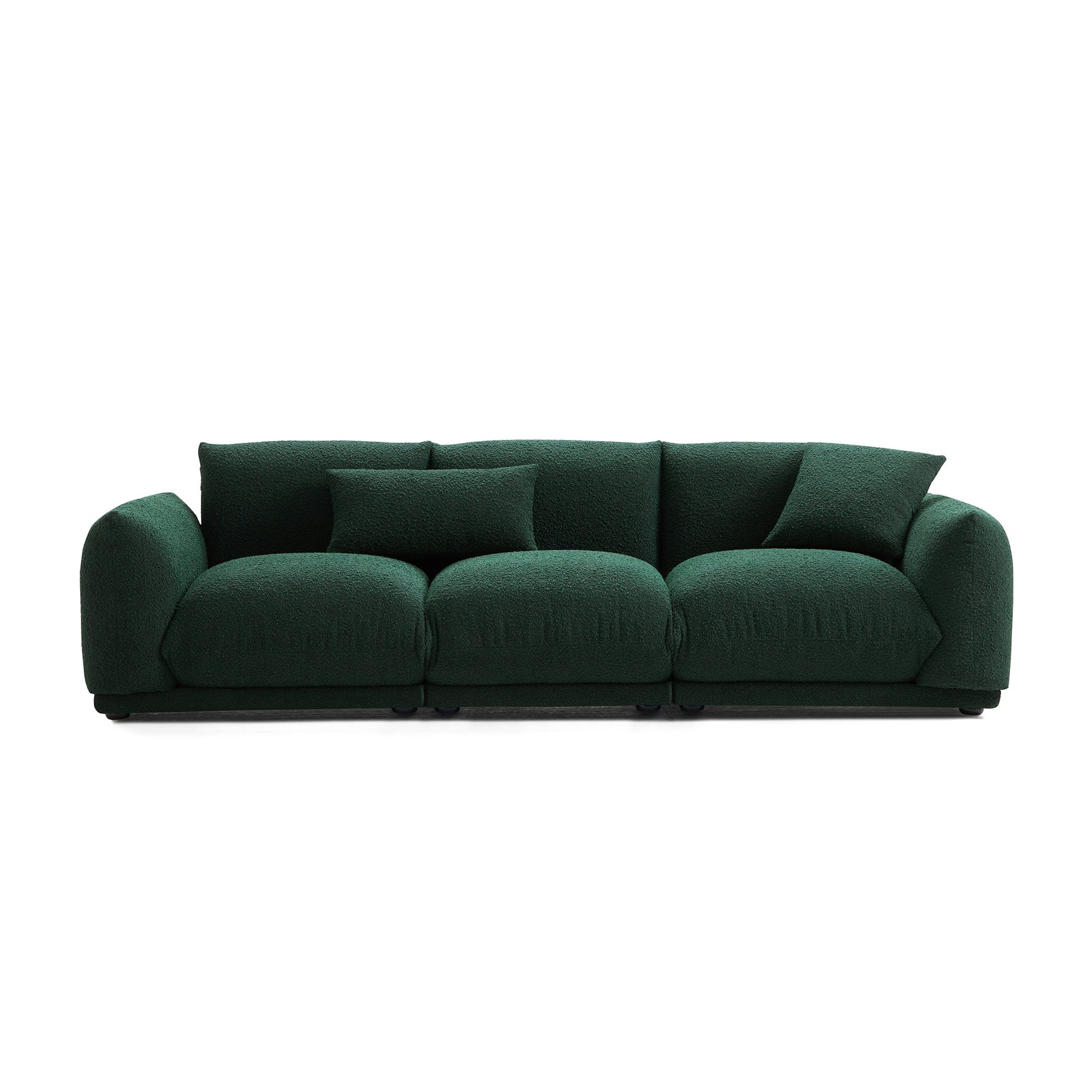 Verdant Lounge Green Boucle Sofa-Green