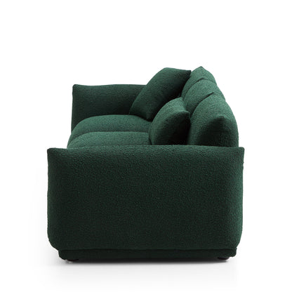 Verdant Lounge Green Boucle Sofa-Green