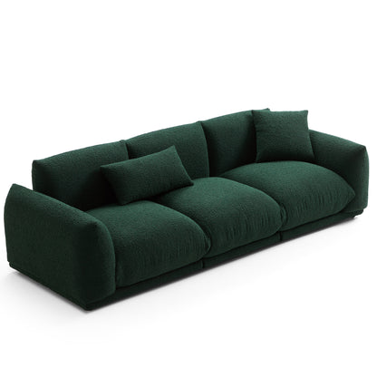 Verdant Lounge Green Boucle Sofa-Green