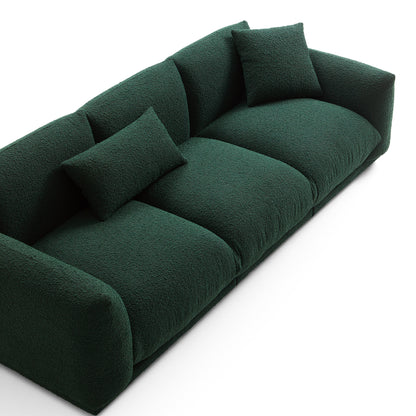 Verdant Lounge Green Boucle Sofa-Green
