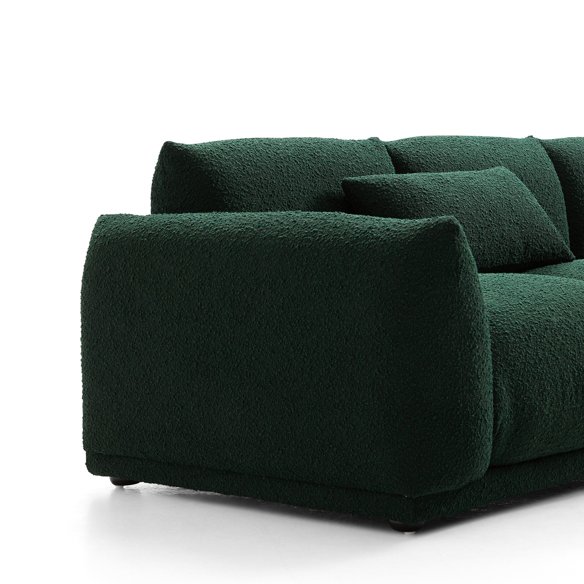 Verdant Lounge Green Boucle Sofa-Green