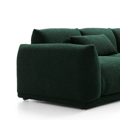 Verdant Lounge Green Boucle Sofa-Green