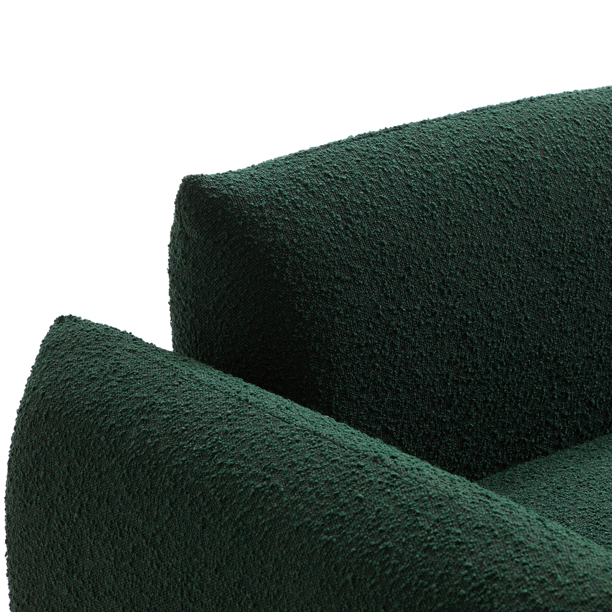 Verdant Lounge Green Boucle Armchair-Green