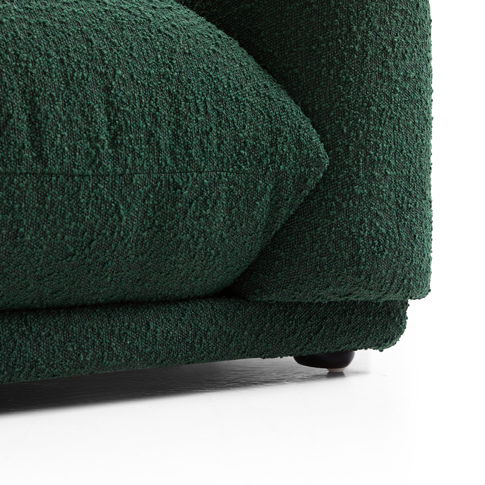 Verdant Lounge Green Boucle Armchair-Green