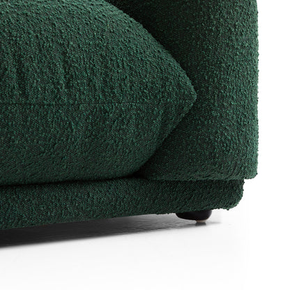 Verdant Lounge Green Boucle Armchair-Green