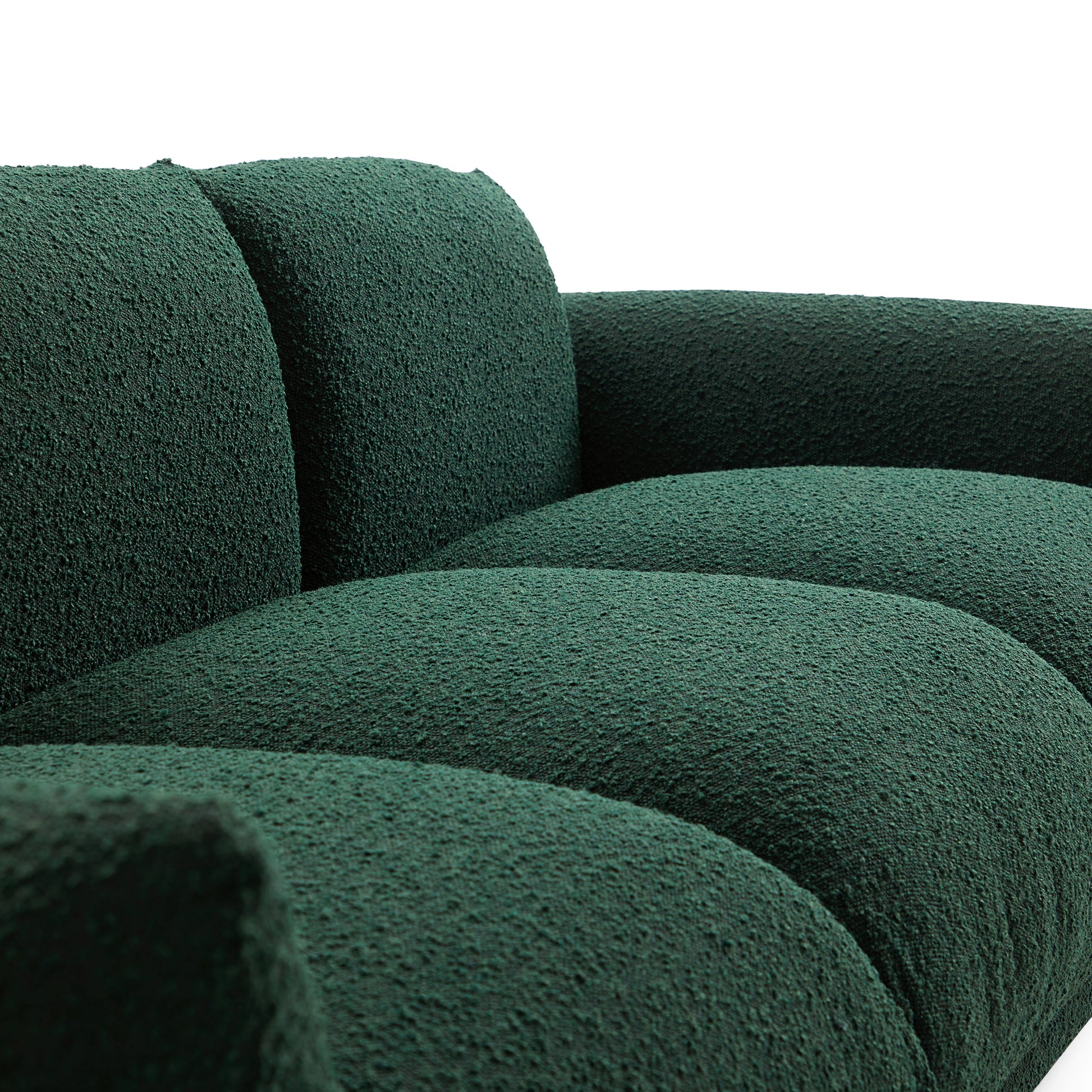Verdant Lounge Green Boucle Sofa-Green