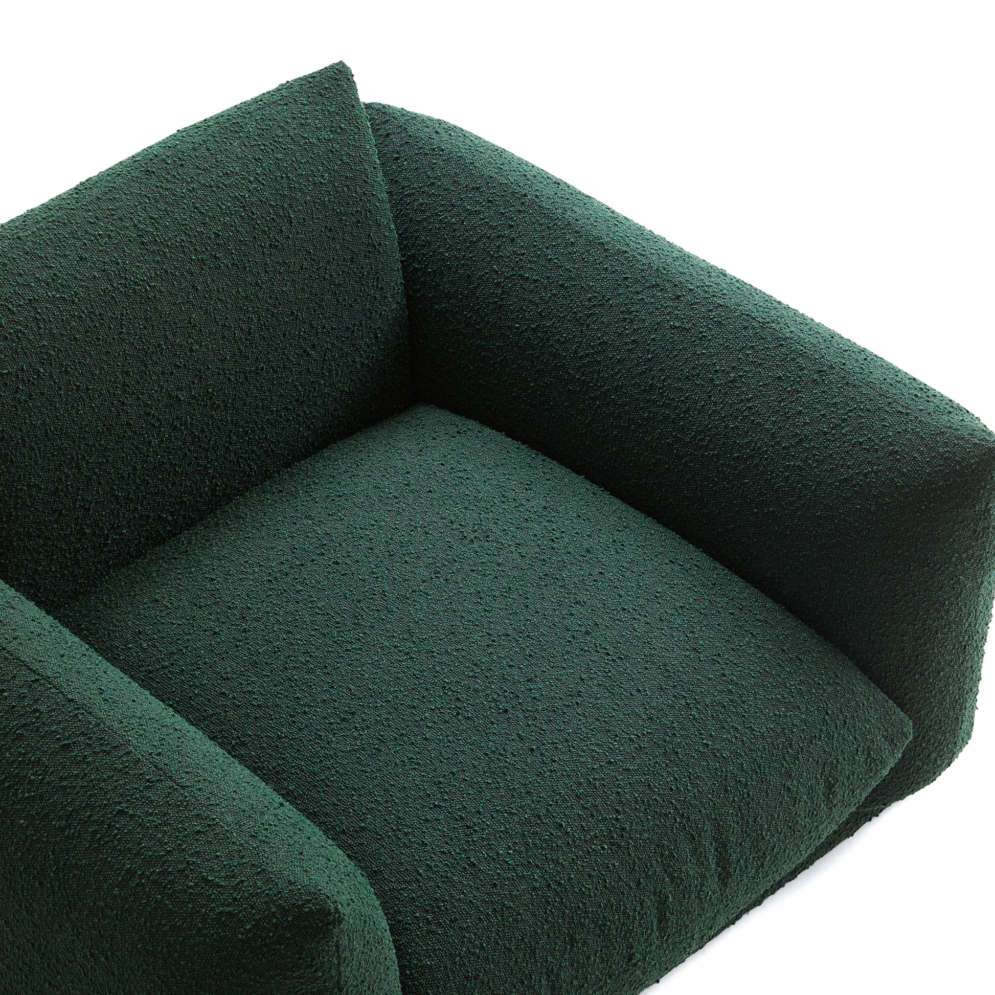 Verdant Lounge Green Boucle Armchair-Green