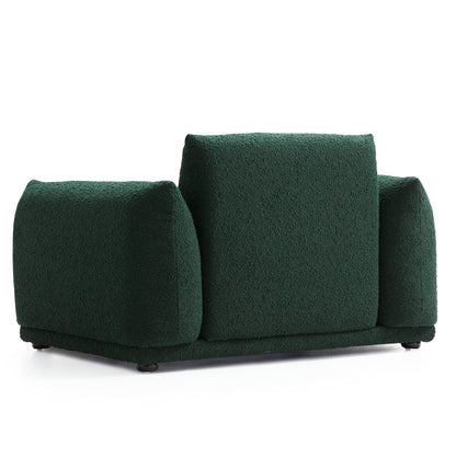 Verdant Lounge Green Boucle Armchair-Green