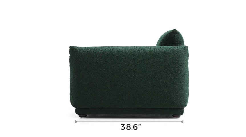Verdant Lounge Green Boucle Armchair
