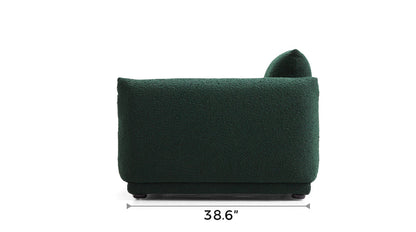 Verdant Lounge Green Boucle Armchair
