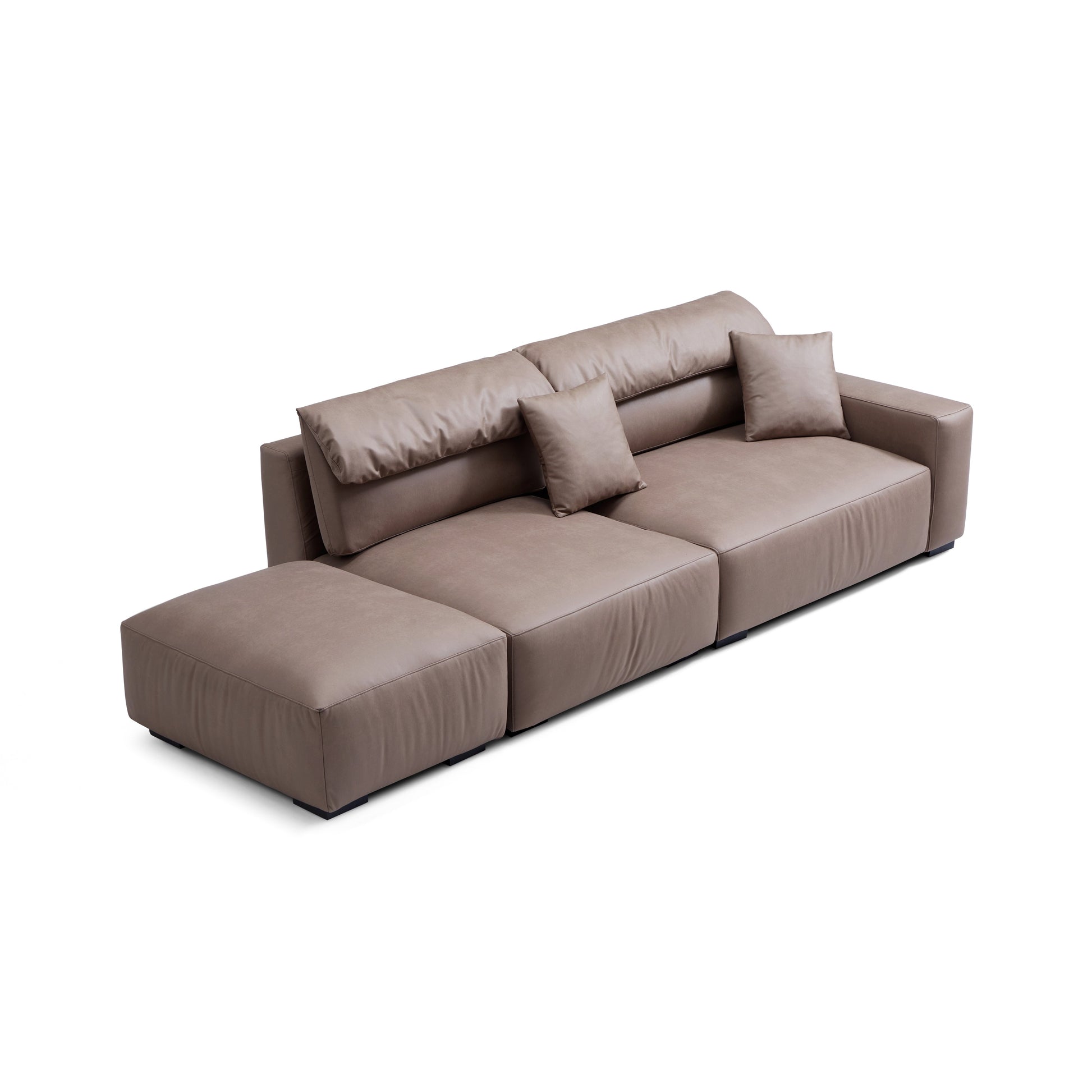 Chestnut Open End Sectional-Brown-Facing Left-116.1"