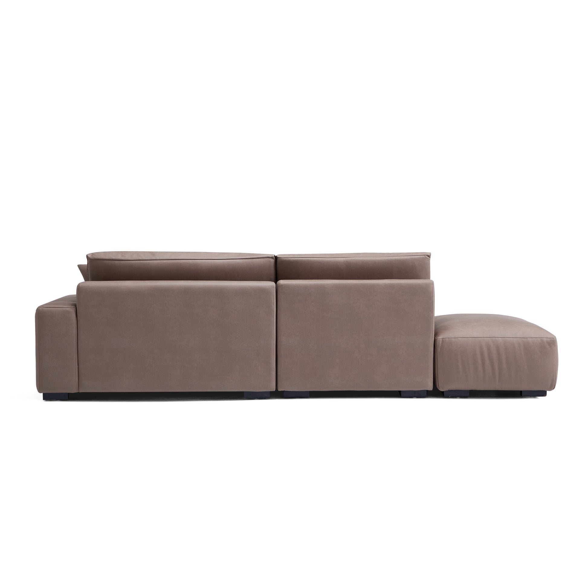 Chestnut Open End Sectional-Brown-Facing Right-116.1"
