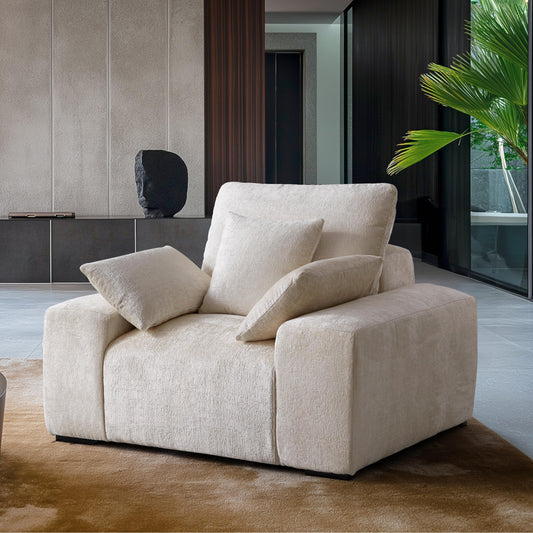 The Empress Beige Armchair-Beige
