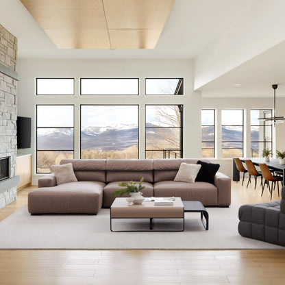Chestnut Sectional-Brown