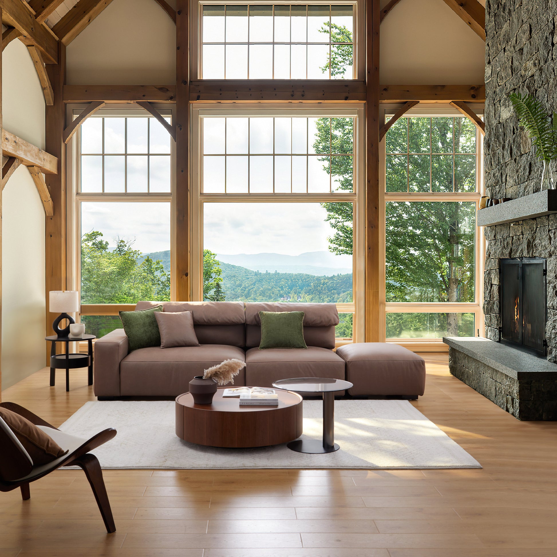 Chestnut Open End Sectional-Brown