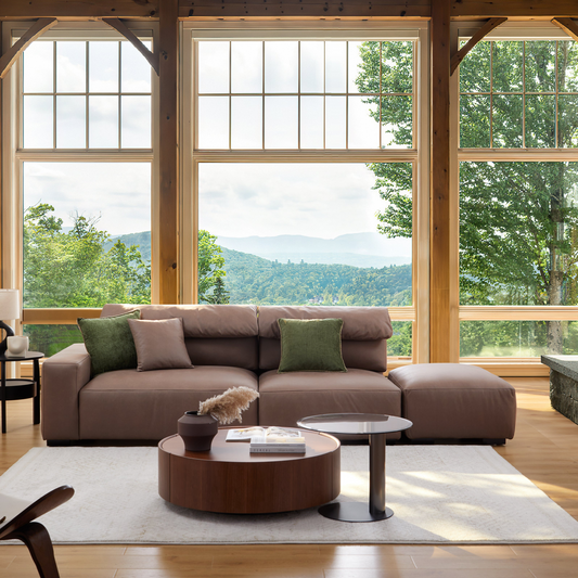 Chestnut Open End Sectional-Brown
