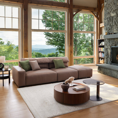 Chestnut Open End Sectional-Brown