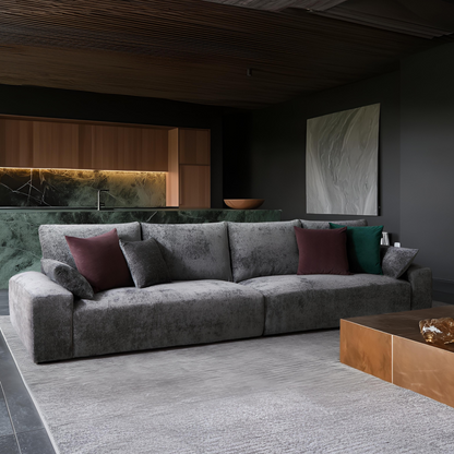 The Empress Gray Sofa-Gray