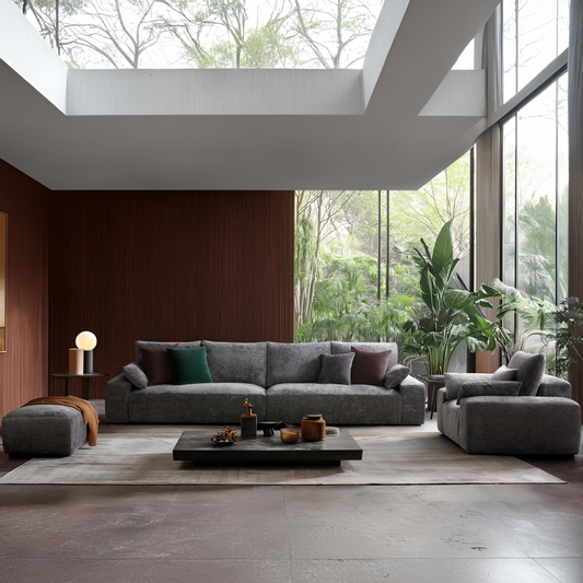The Empress Gray Sofa Set-Gray