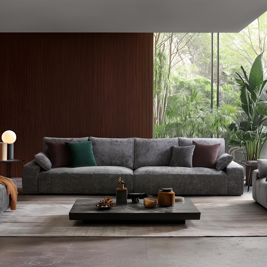 The Empress Gray Sofa-Gray