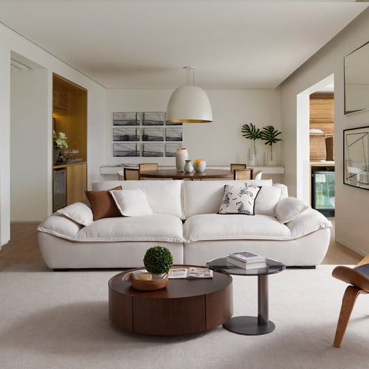 Casper Sailboat Fabric Sofa-Beige
