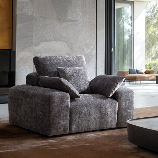 The Empress Gray Armchair-Gray