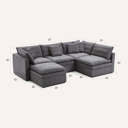 Burger Modular U-Sectional