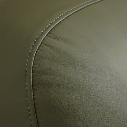 Brenley Modern Italian Leather Sofa-Olive