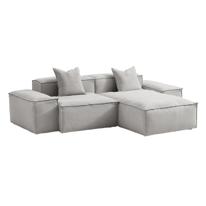 Freedom Modular Gray Sectional Sofa-Gray-106.3″-Low