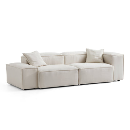 Freedom Modular Sectional Sofa-Beige-106.3"-Low & High