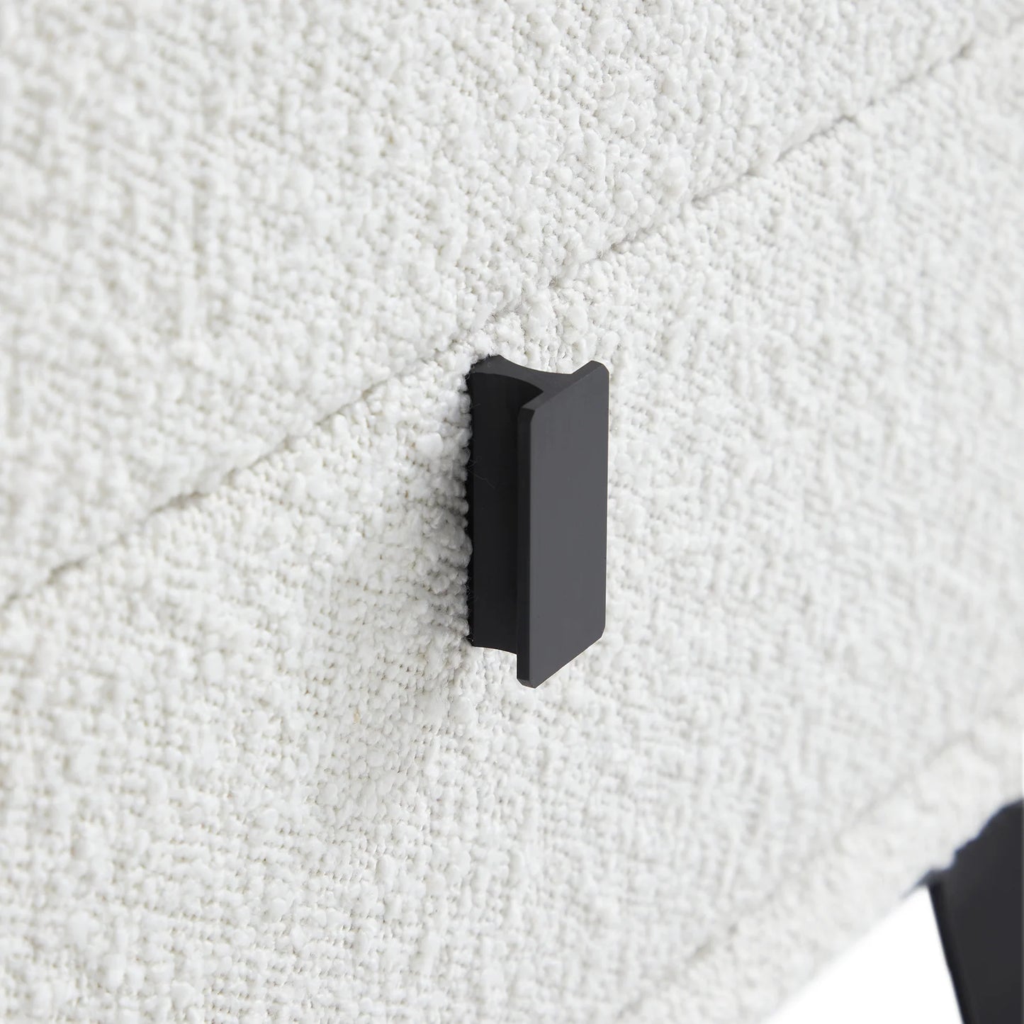 Cushy Boucle Fabric Nightstand