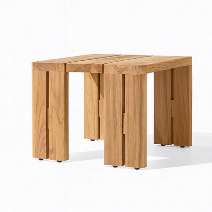 Camryn Outdoor Chat Set With Cushions, Teak/Coffee