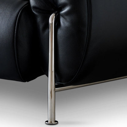 Banning Vintage Leather Sofa-Black