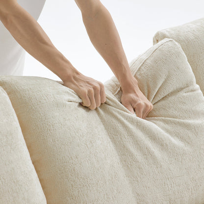 The Empress Beige Sofa and Ottoman-Beige