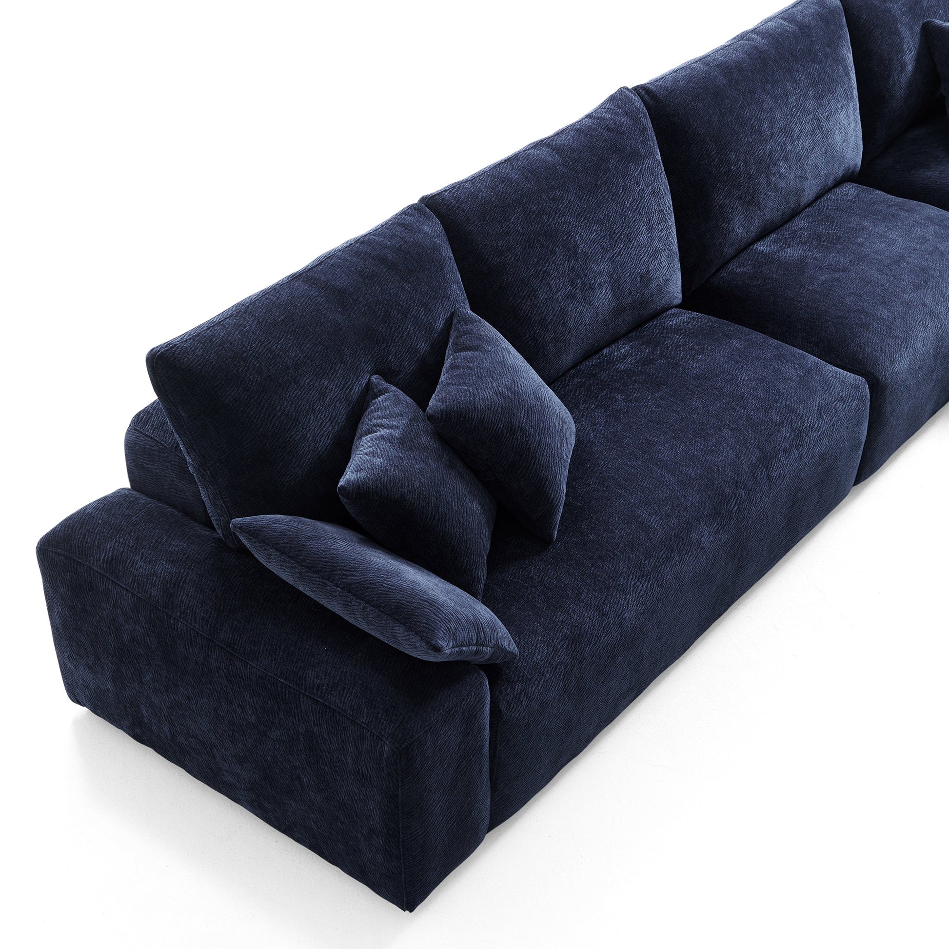 The Empress NavThe Empress Navy Blue Sectional-Navy Blue-150.8"-Facing Righty Blue Sectional-Navy Blue