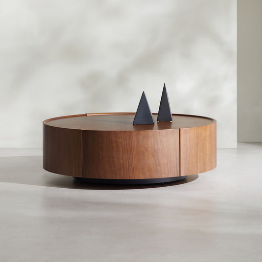Caleb Round Coffee Table-35.4″