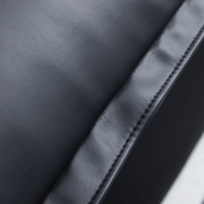 Casper Sailboat Leather Sofa-Black