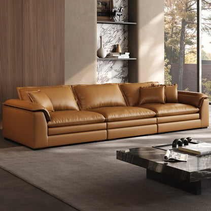 Sandwich Genuine Leather Sofa