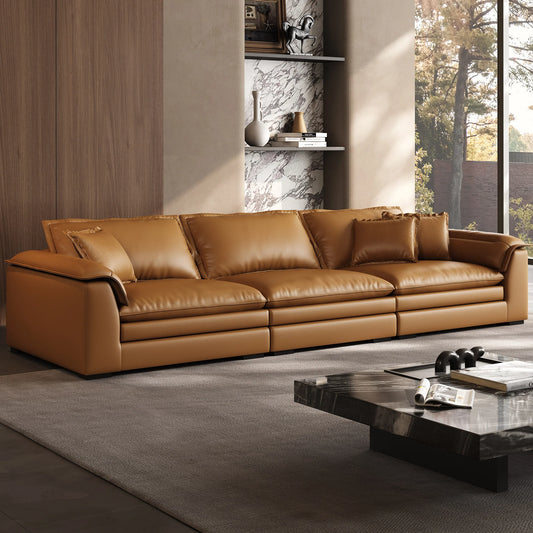 Sandwich Genuine Leather Sofa