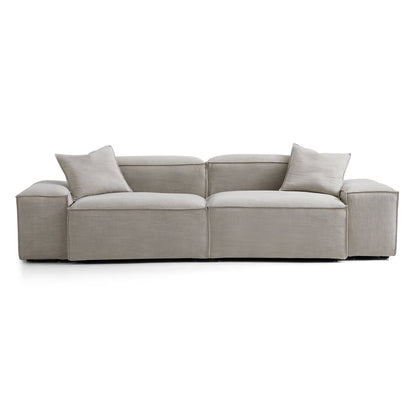 Freedom Modular New Gray Sofa-Sand-106.3"-Low