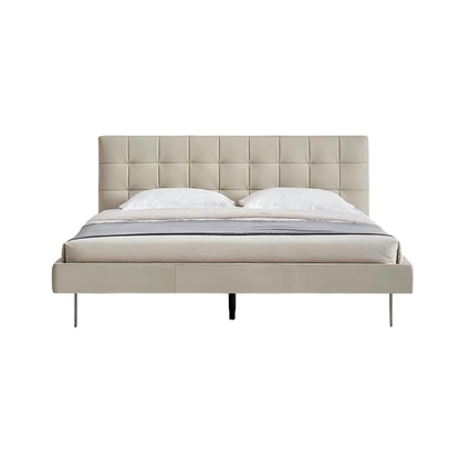 Mocha Slice Leather Bed-Beige