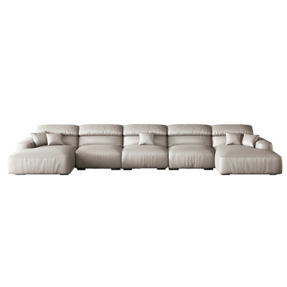 Chestnut Double Chaise Sectional