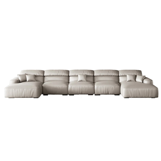 Chestnut Double Chaise Sectional