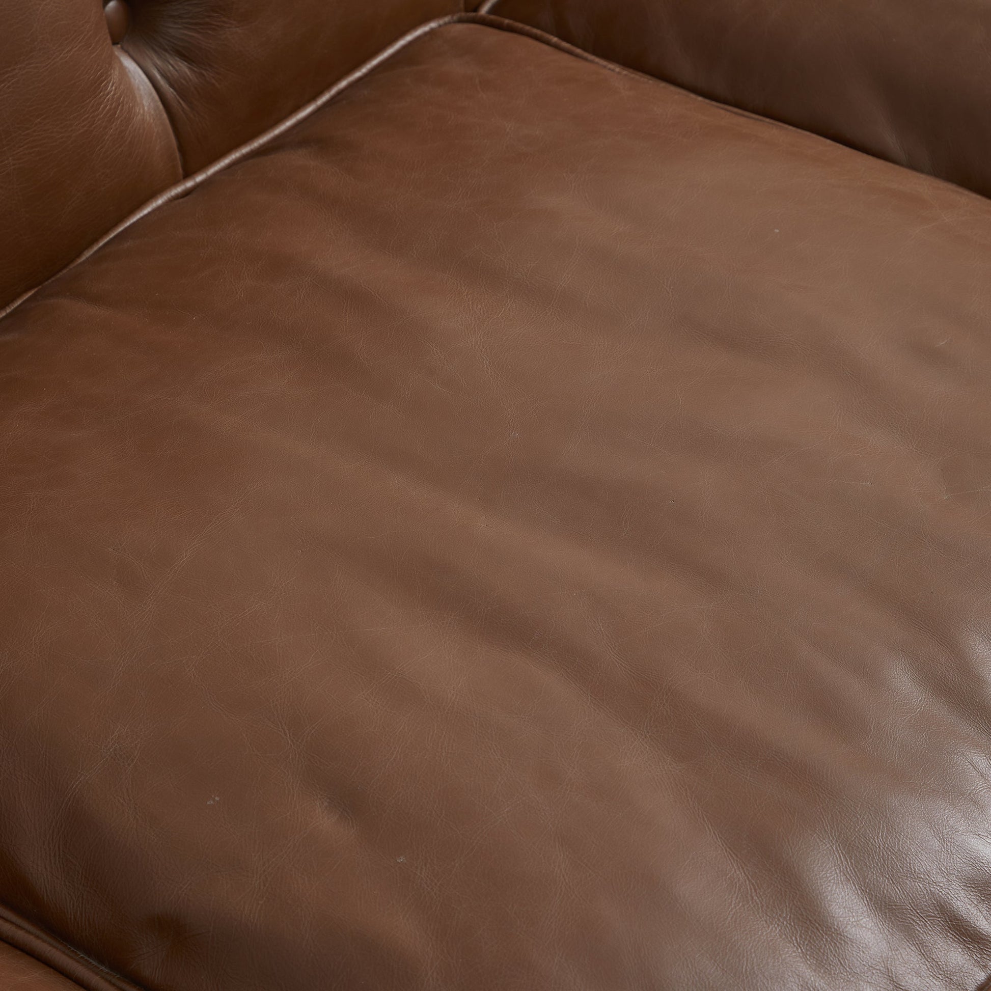Durango Chesterfield Top Grain Leather Tufted Sofa-Brown